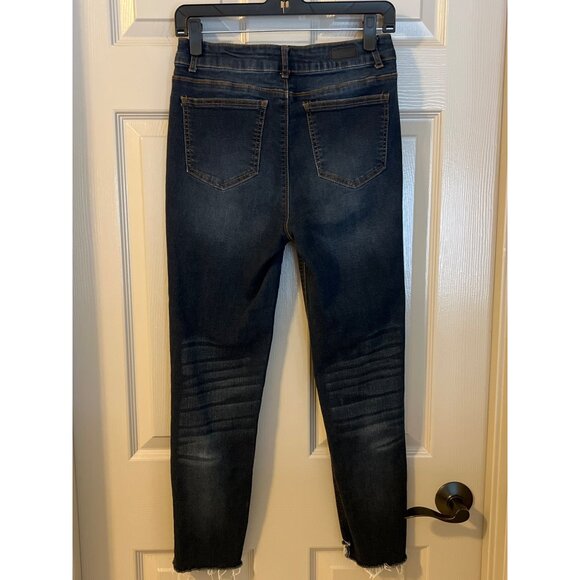 Ci Sono Dark Wash Skinny Jeans – Size 9/29, Frayed Hem, Stretch Denim - Picture 2 of 11